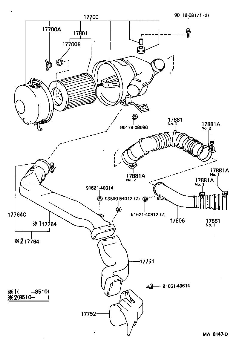 17700-58180 CLEANER ASSY, AIR product image