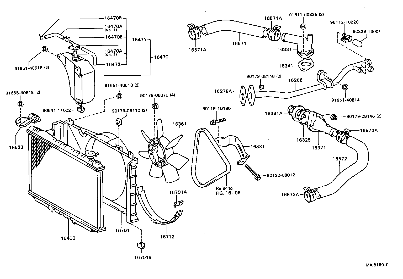16381-70021 BAR, FAN BELT ADJUSTING product image
