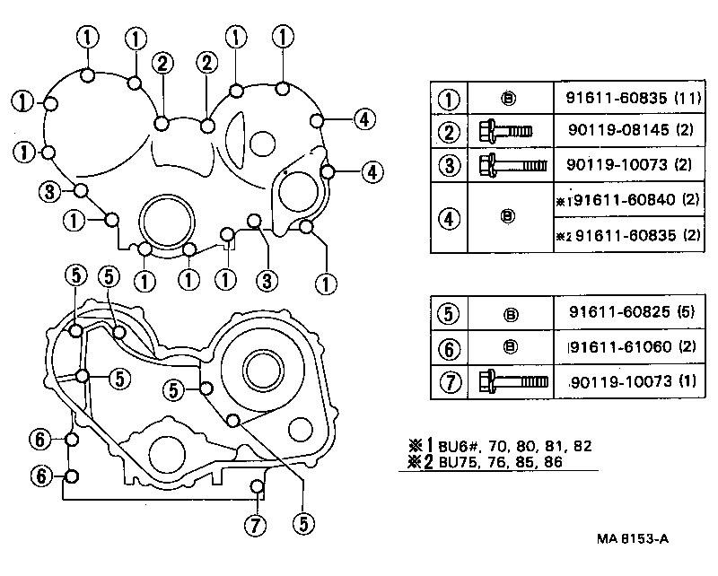 90116-10048 BOLT,STUD(FOR TIMING GEAR CASE) product image