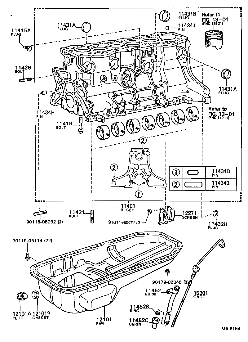 11401-39447 BLOCK SUB-ASSY, CYLINDER product image
