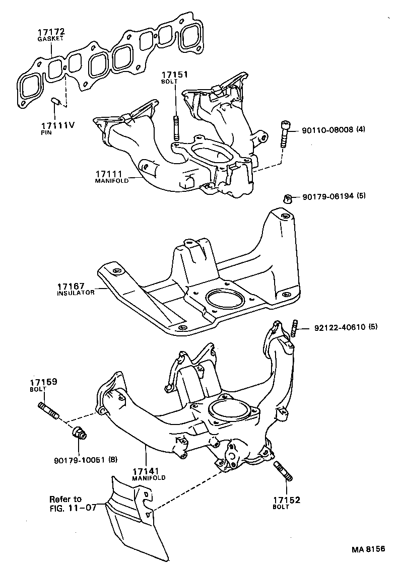 17118-88301 STAY, MANIFOLD product image