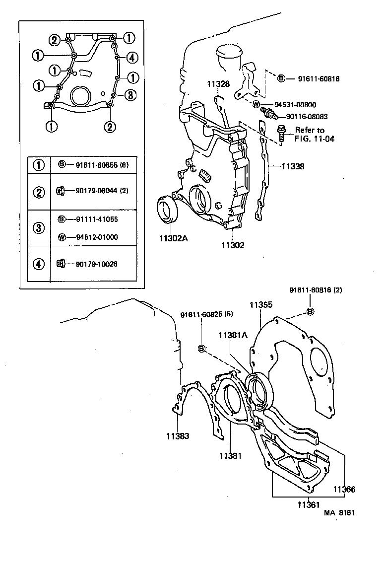 90311-42011 SEAL, OIL(FOR TIMING GEAR CASE OR TIMING CHAIN CASE) product image
