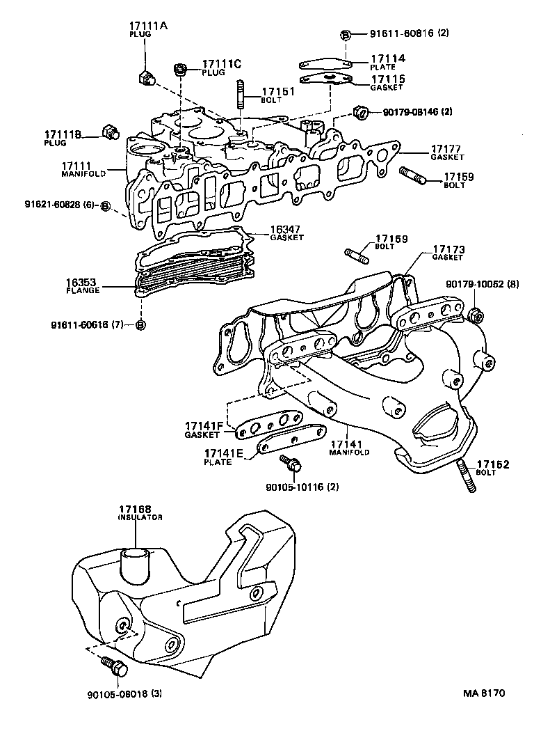 17101-54040 MANIFOLD, INTAKE product image