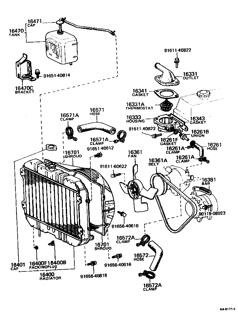 Toyota 96111-10220 CLAMP OR CLIP, HOSE(FOR WATER BY-PASS HOSE)