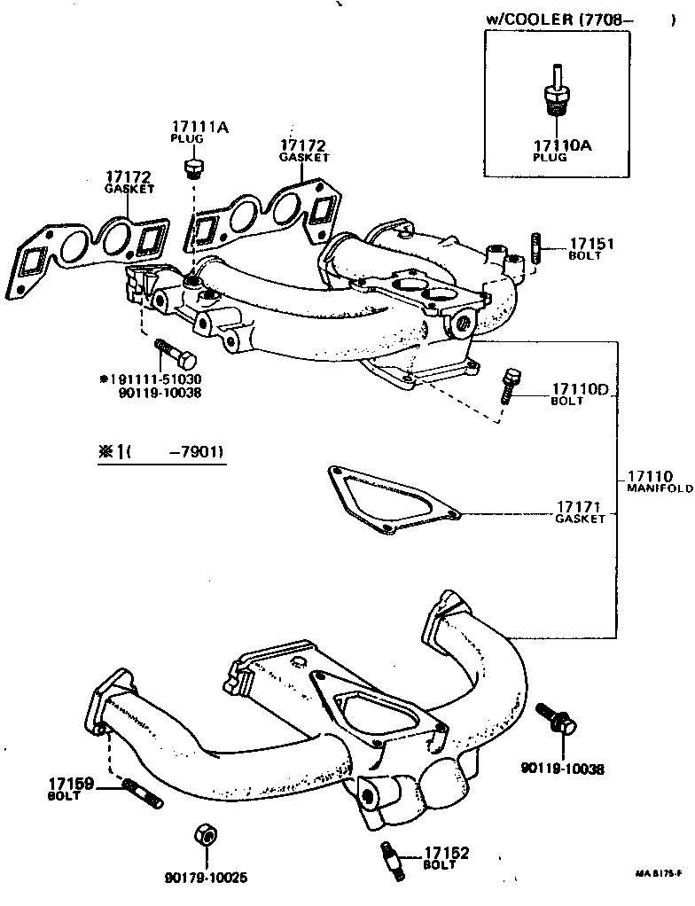 Toyota 17902-26010 INSULATOR, EXHAUST MANIFOLD HEAT, NO.2