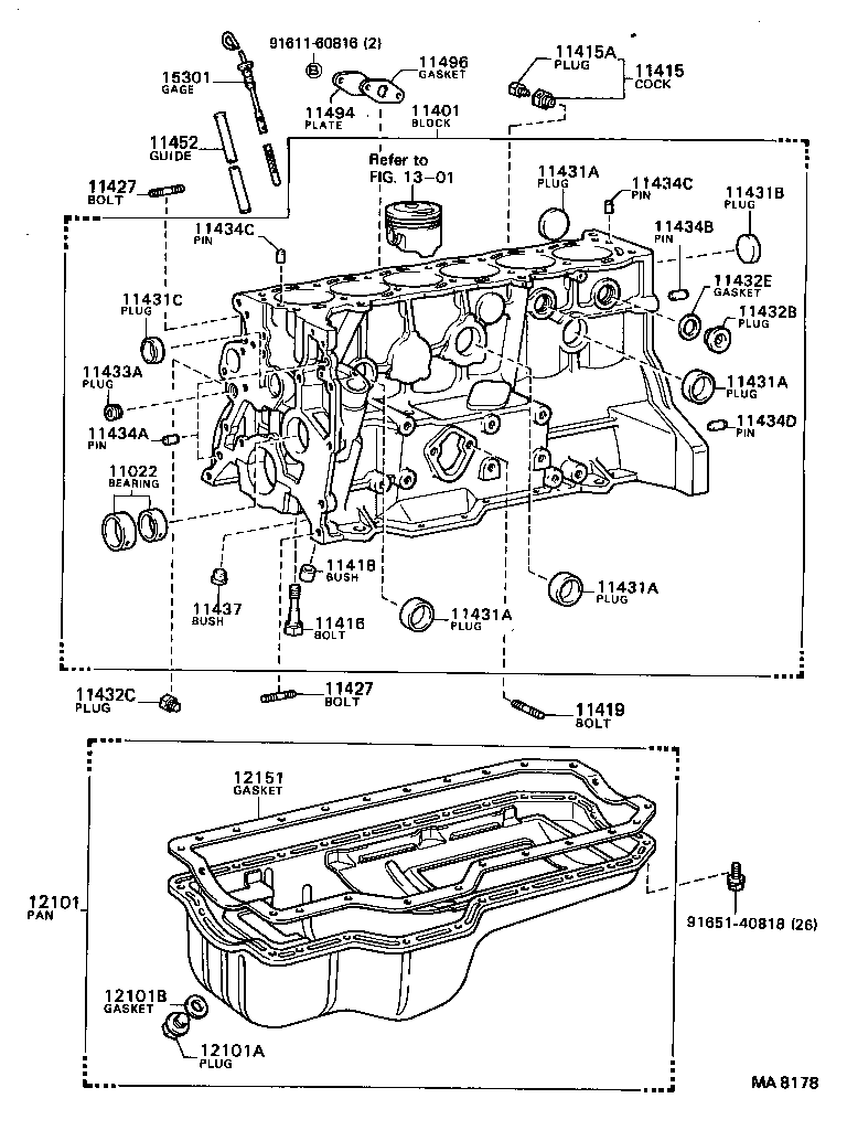 90116-08053 BOLT, STUD(FOR OIL FILTER) product image