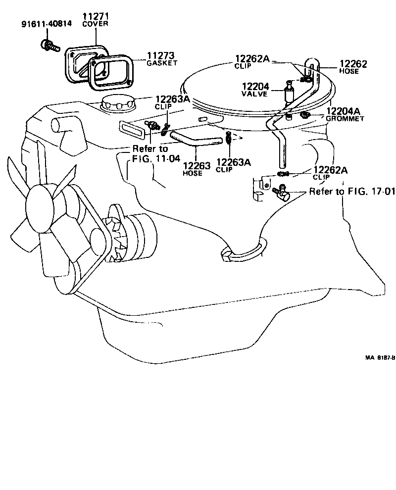 Toyota 90910-05023 HOSE, VENTILATION, NO.3