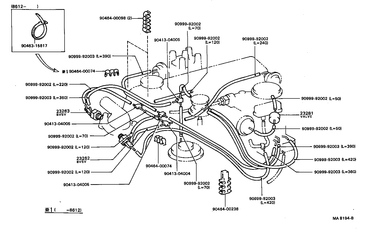 90925-02033 VALVE, THERMOSTATIC VACUUM SWITCHING, NO.1 product image