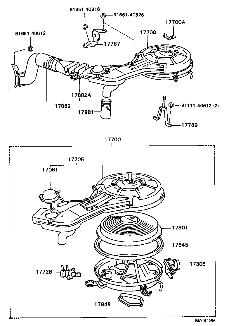 17705-16010 CAP SUB-ASSY, AIR CLEANER product image