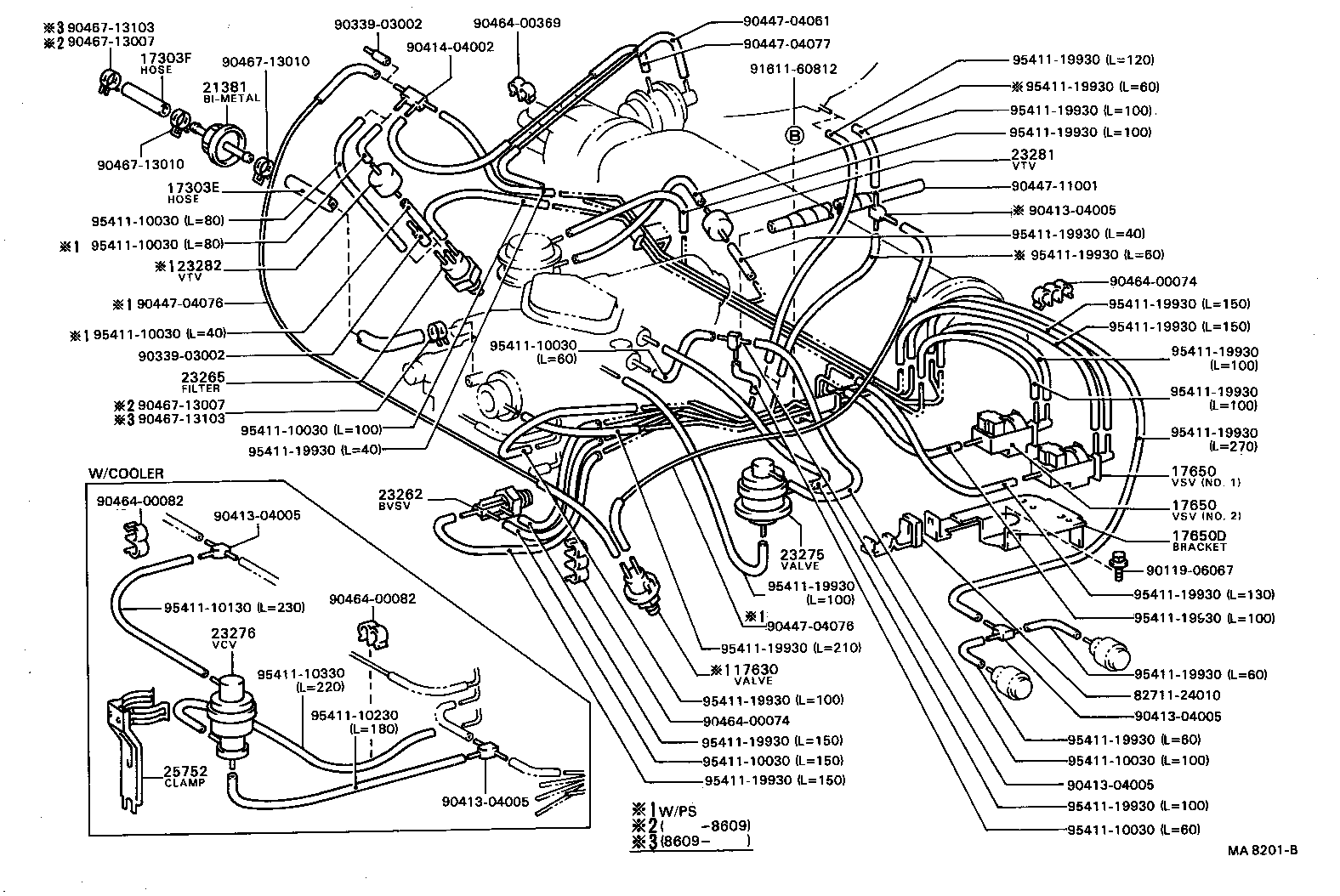 17341-16020 HOSE, NO.1(FOR IDLE-UP) product image