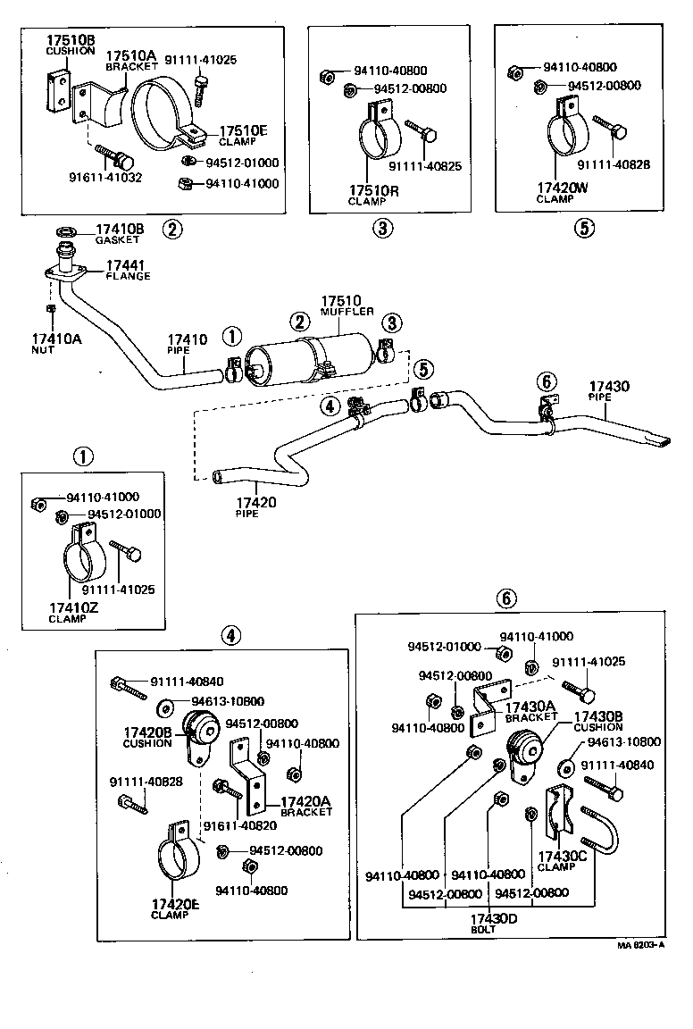 17430-61060 PIPE ASSY, EXHAUST, TAIL product image