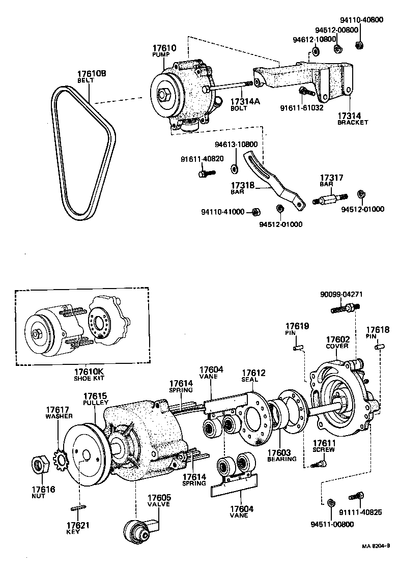 17318-60011 BAR, AIR PUMP ADJUSTING, NO.2 product image