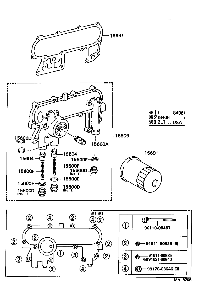 15701-54010 BRACKET SUB-ASSY, OIL FILTER product image
