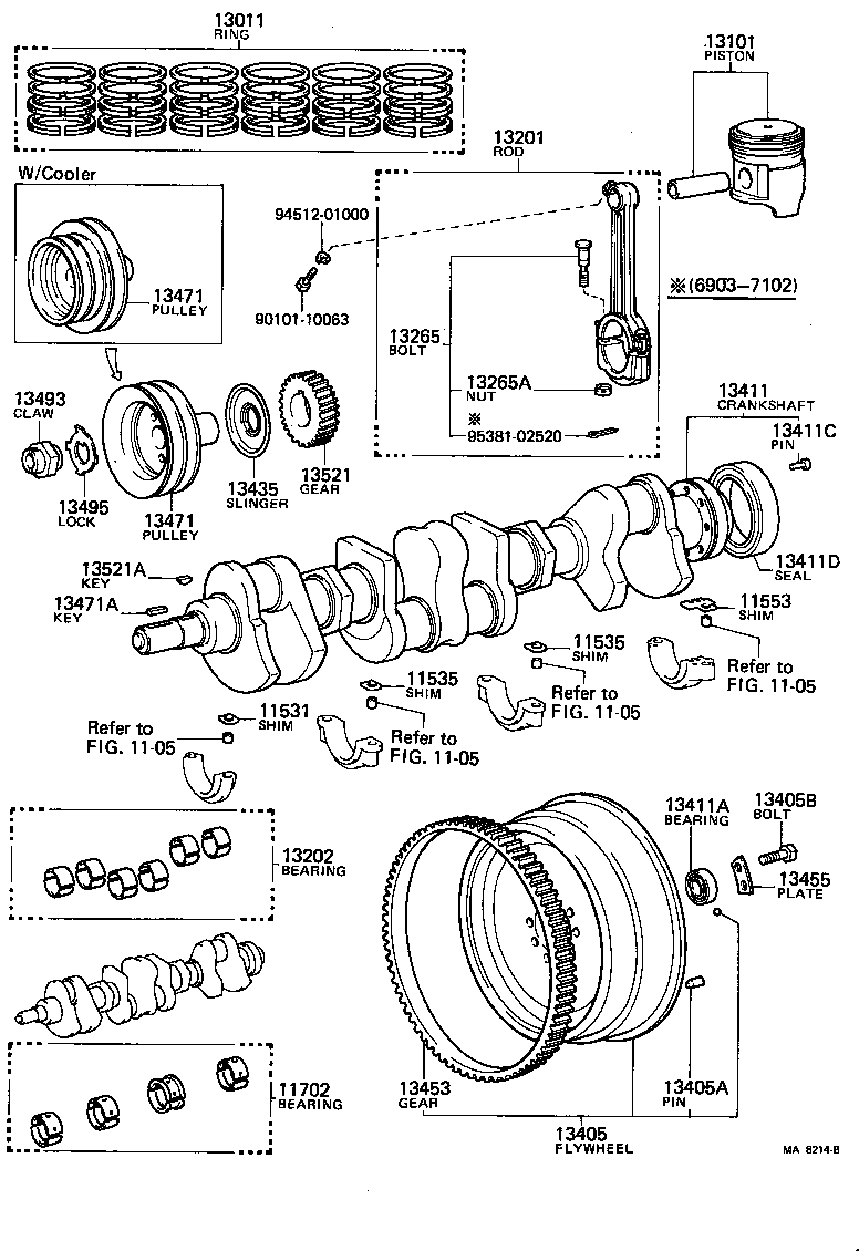 13085-47010 PISTON SUB-ASSY, W/PIN product image