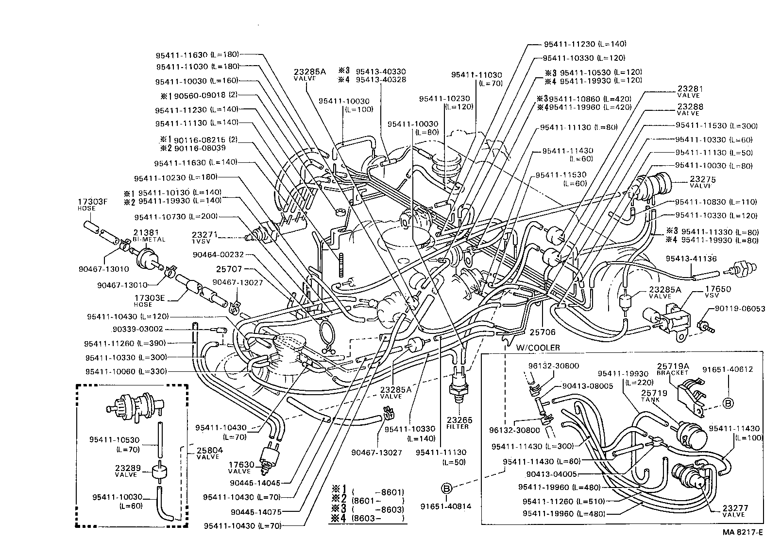17341-16020 HOSE, NO.1(FOR IDLE-UP) product image
