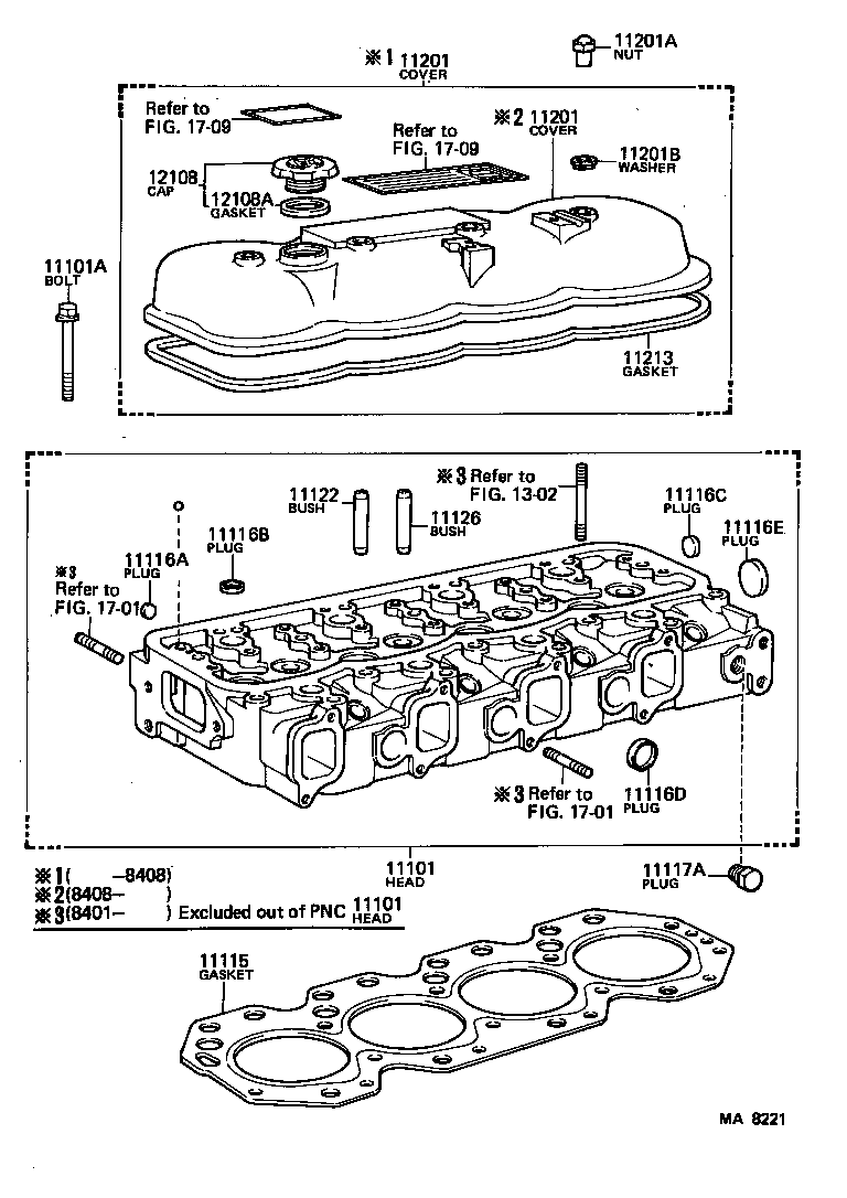 11101-61040 HEAD SUB-ASSY, CYLINDER product image
