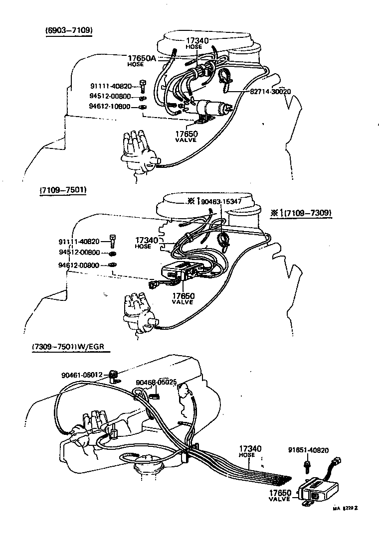 Toyota 89570-60040 VALVE ASSY, VACUUM SWITCHING
