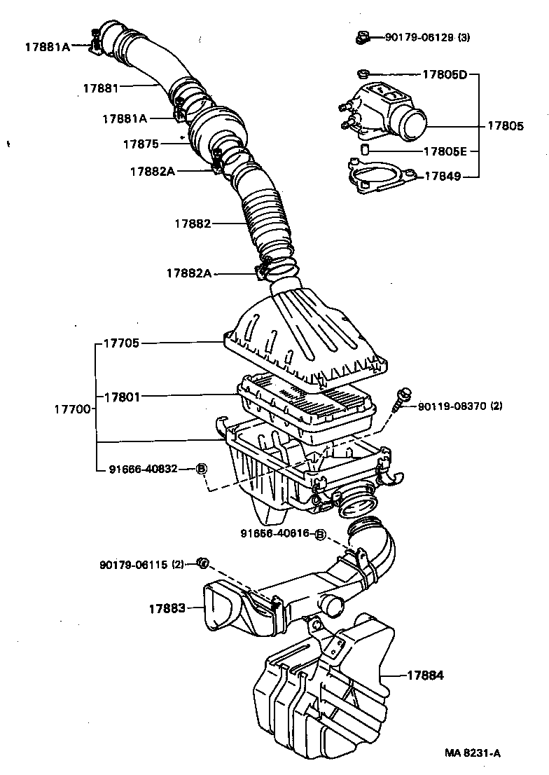 17705-63040 CAP SUB-ASSY, AIR CLEANER product image