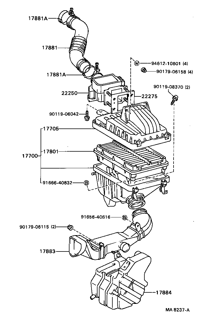 17700-63050 CLEANER ASSY, AIR product image