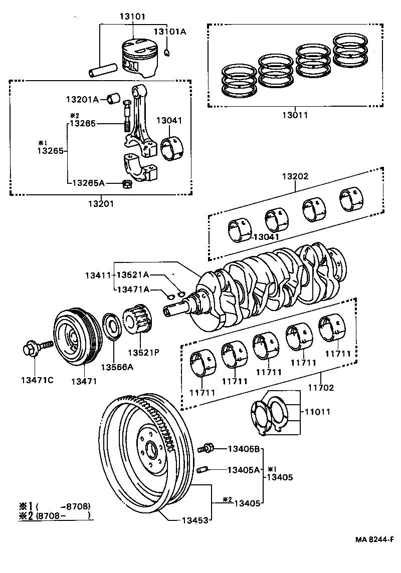 13103-62010 PISTON SUB-ASSY, W/PIN product image