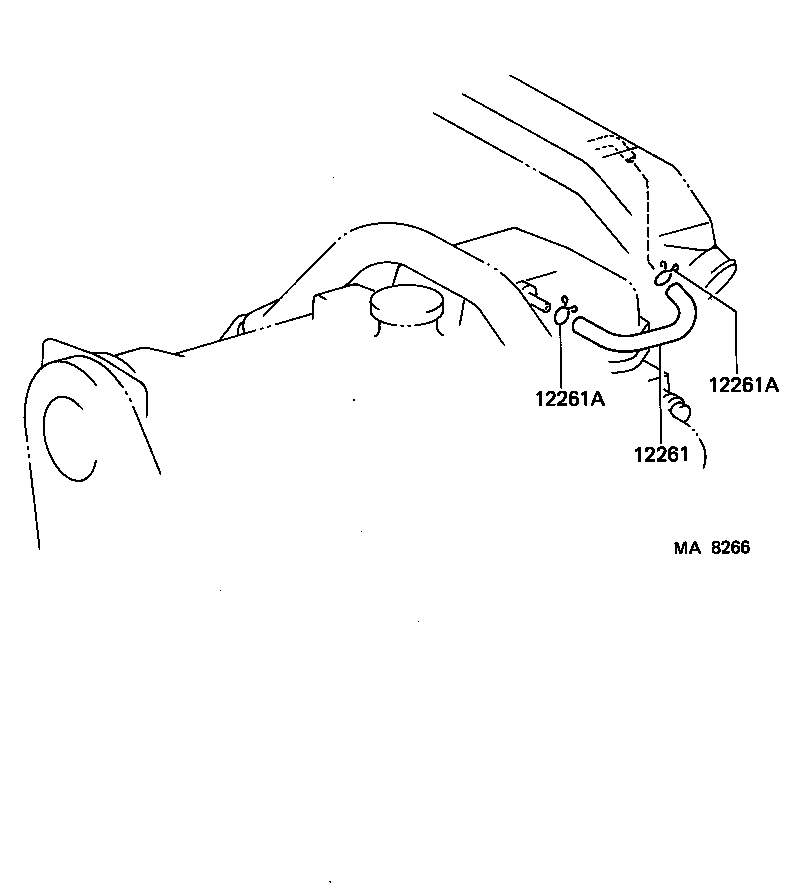 12261-54071 HOSE, VENTILATION product image
