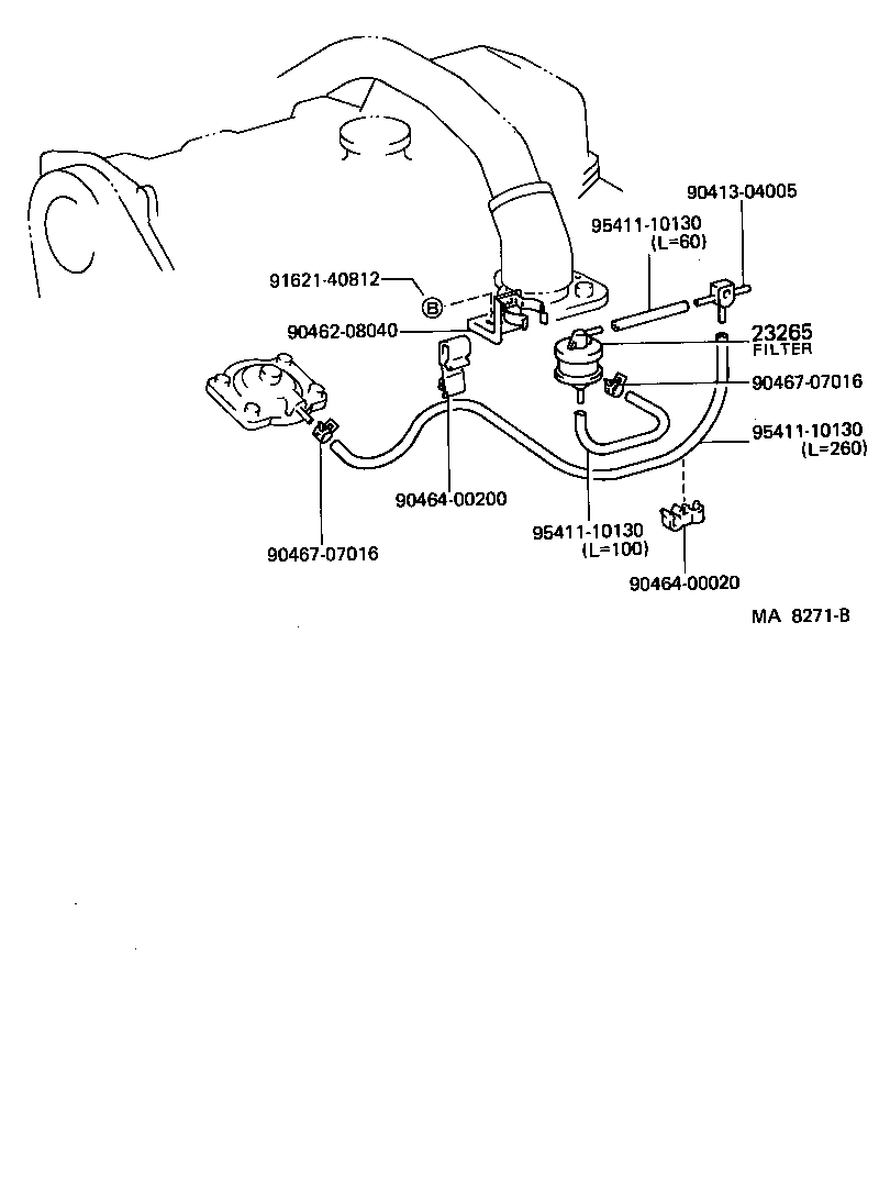17303-71050 PIPE SUB-ASSY, AIR, NO.1 product image