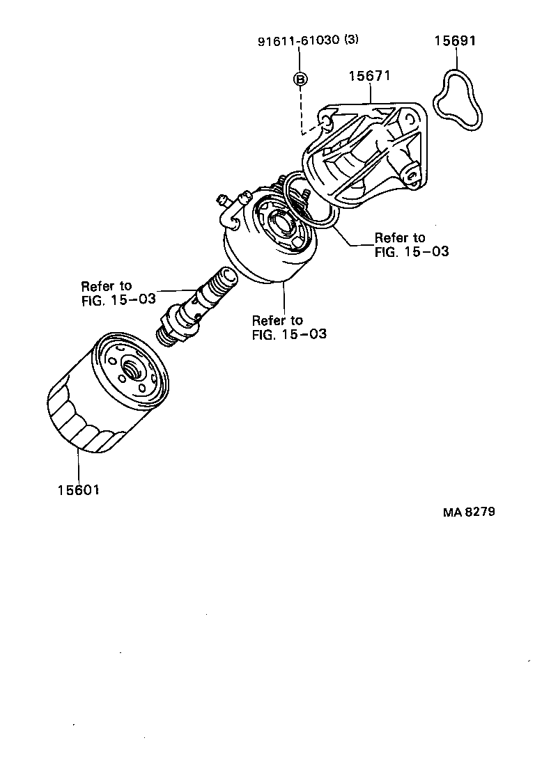 15677-64091 BRACKET, OIL FILTER product image