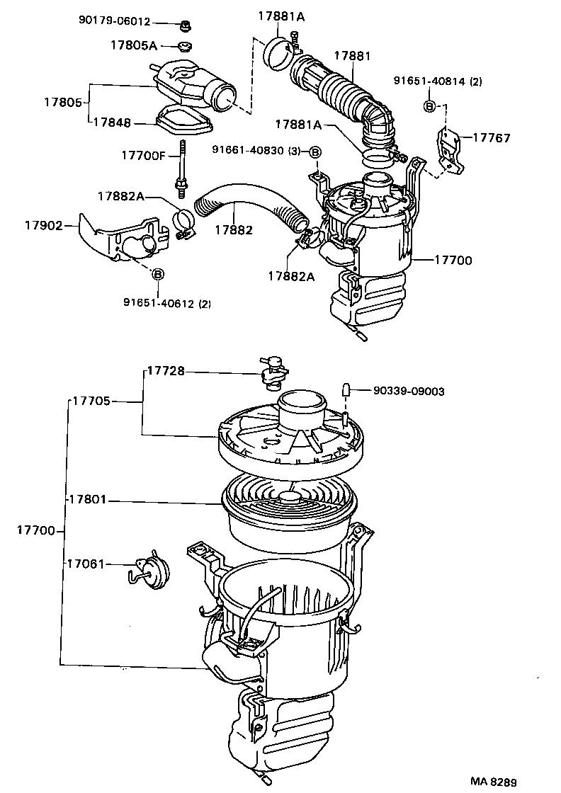 17700-64150 CLEANER ASSY, AIR product image