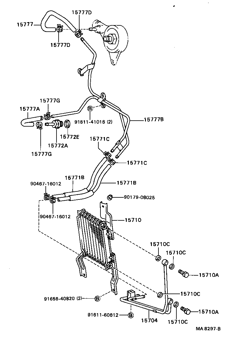 15707-88360 PIPE, OIL COOLER product image