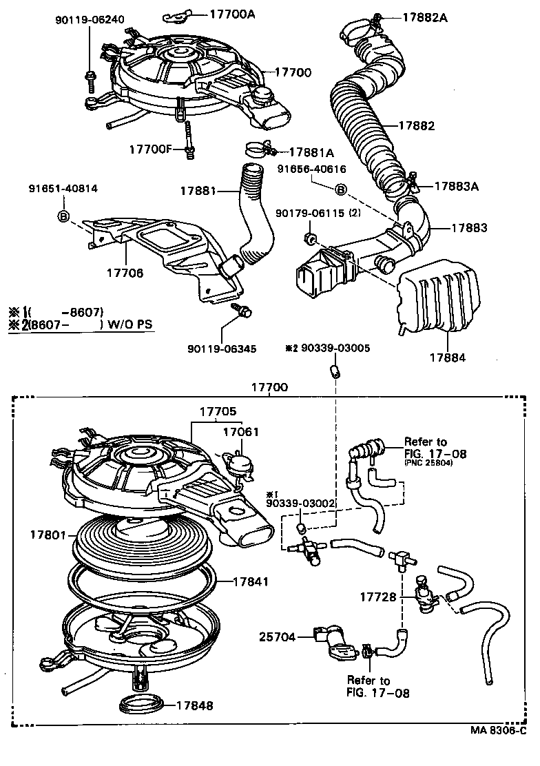 17700-63070 CLEANER ASSY, AIR product image