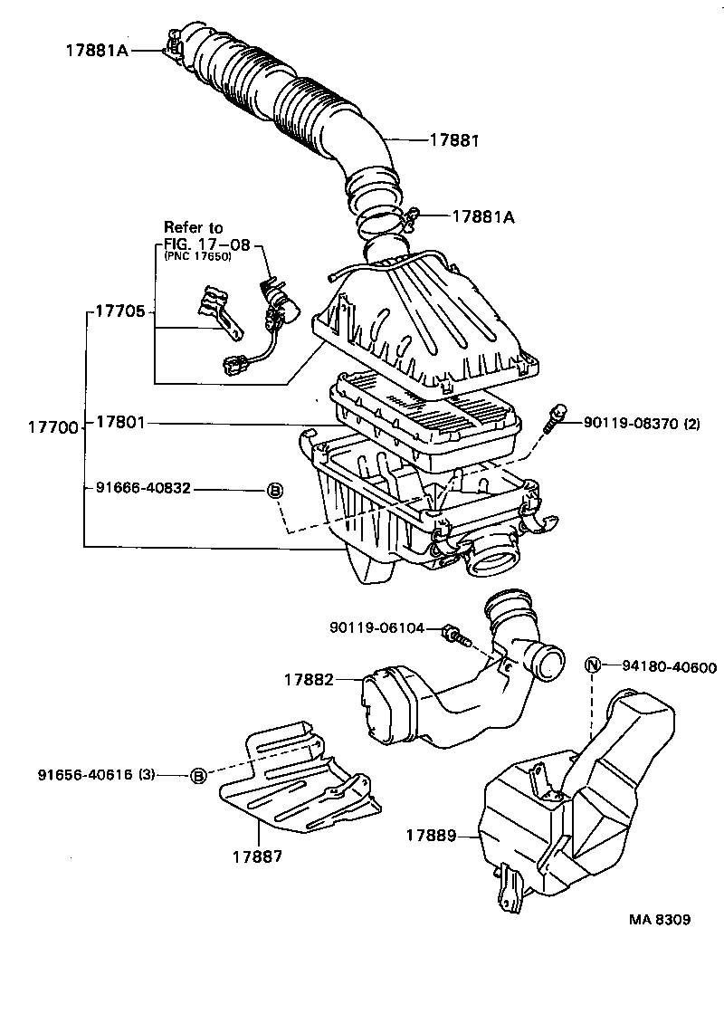 17700-63070 CLEANER ASSY, AIR product image