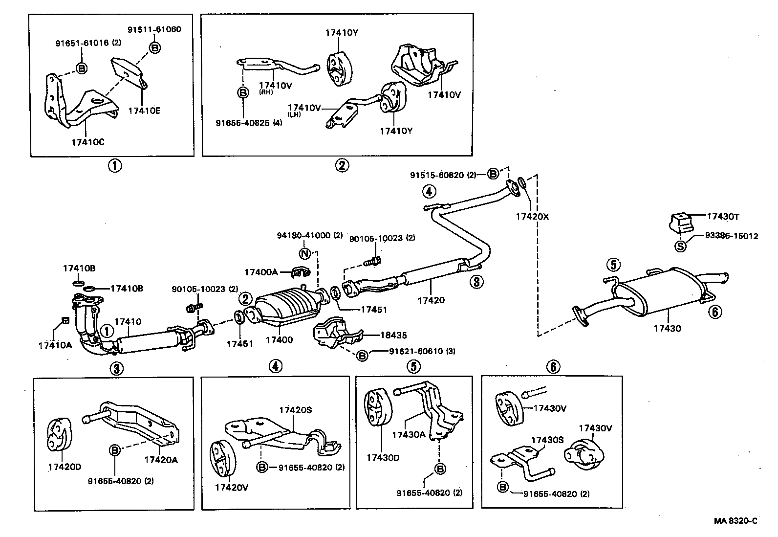 17430-63100 PIPE ASSY, EXHAUST, TAIL product image