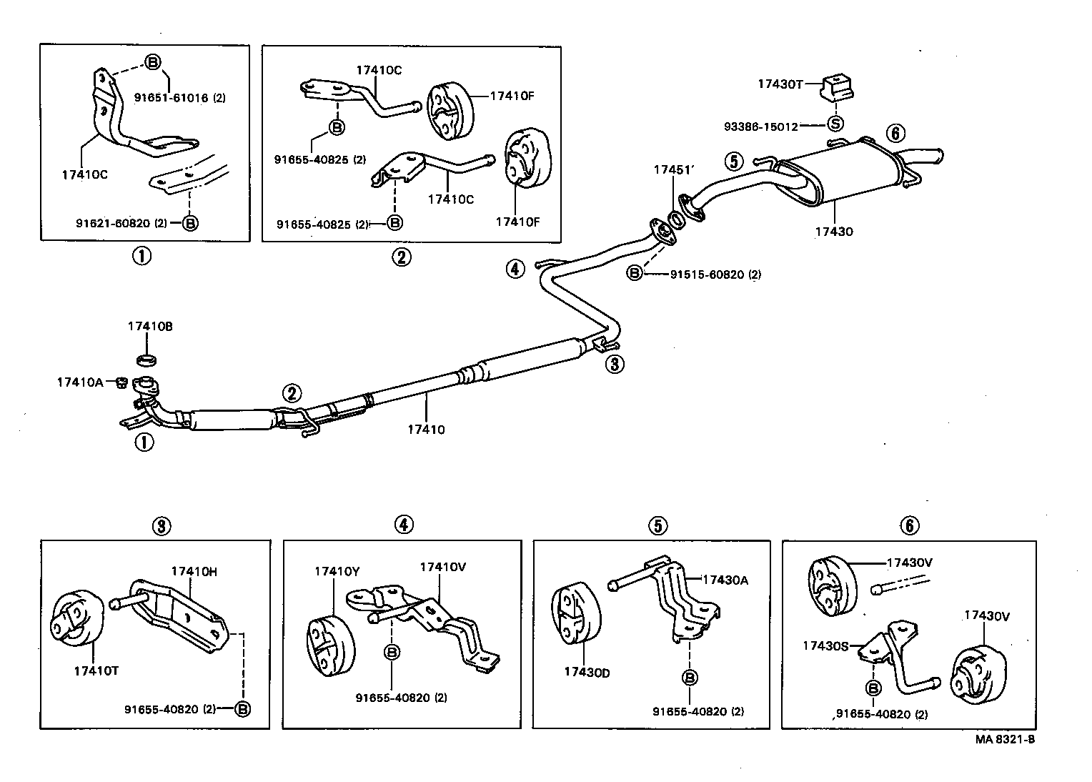 17430-63100 PIPE ASSY, EXHAUST, TAIL product image