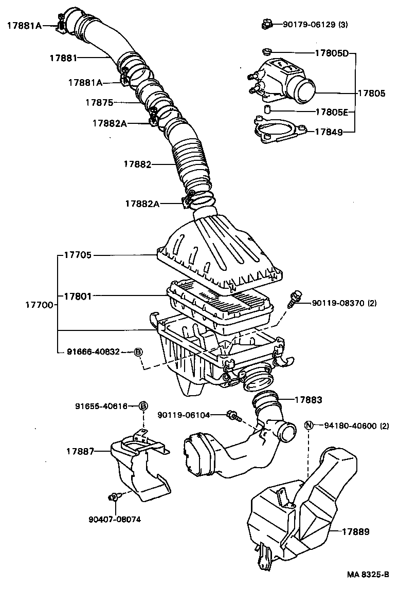 17700-63100 CLEANER ASSY, AIR product image