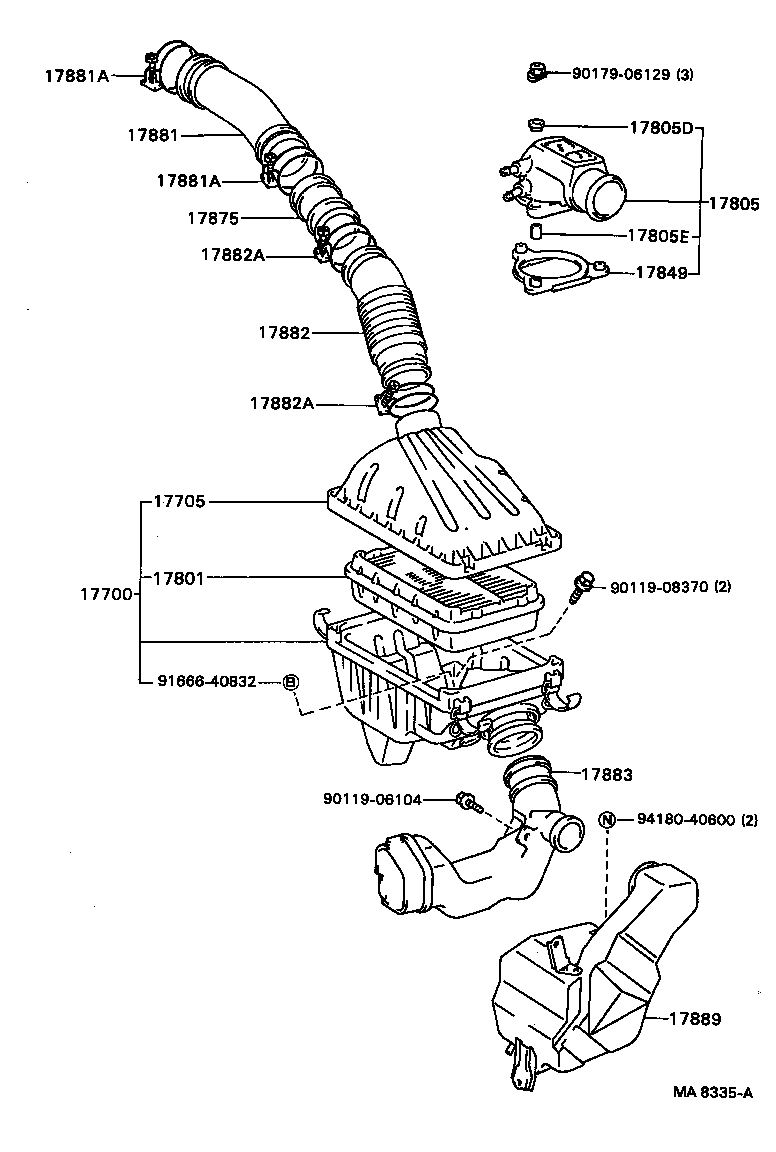 22250-74110 METER ASSY, INTAKE AIR FLOW product image
