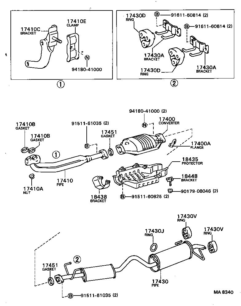 17430-64280 PIPE ASSY, EXHAUST, TAIL product image