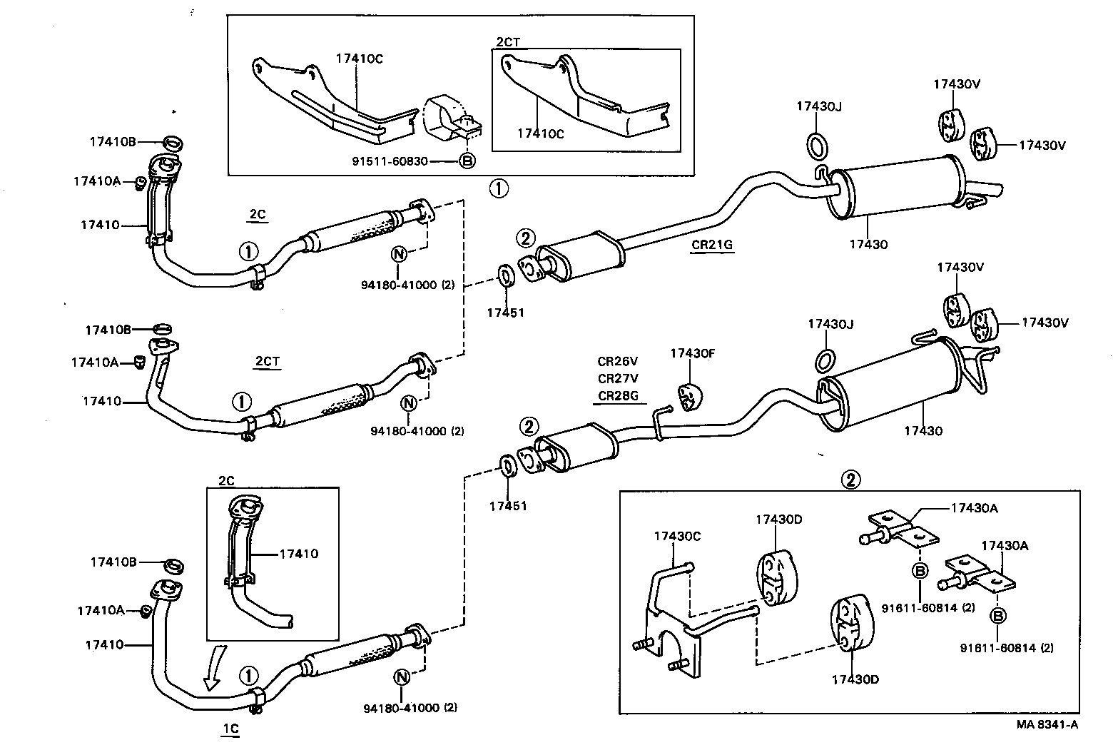 17430-64280 PIPE ASSY, EXHAUST, TAIL product image