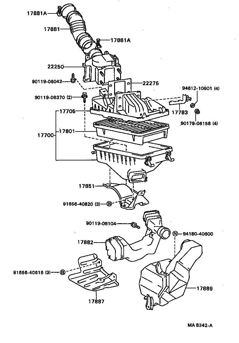 17700-63070 CLEANER ASSY, AIR product image