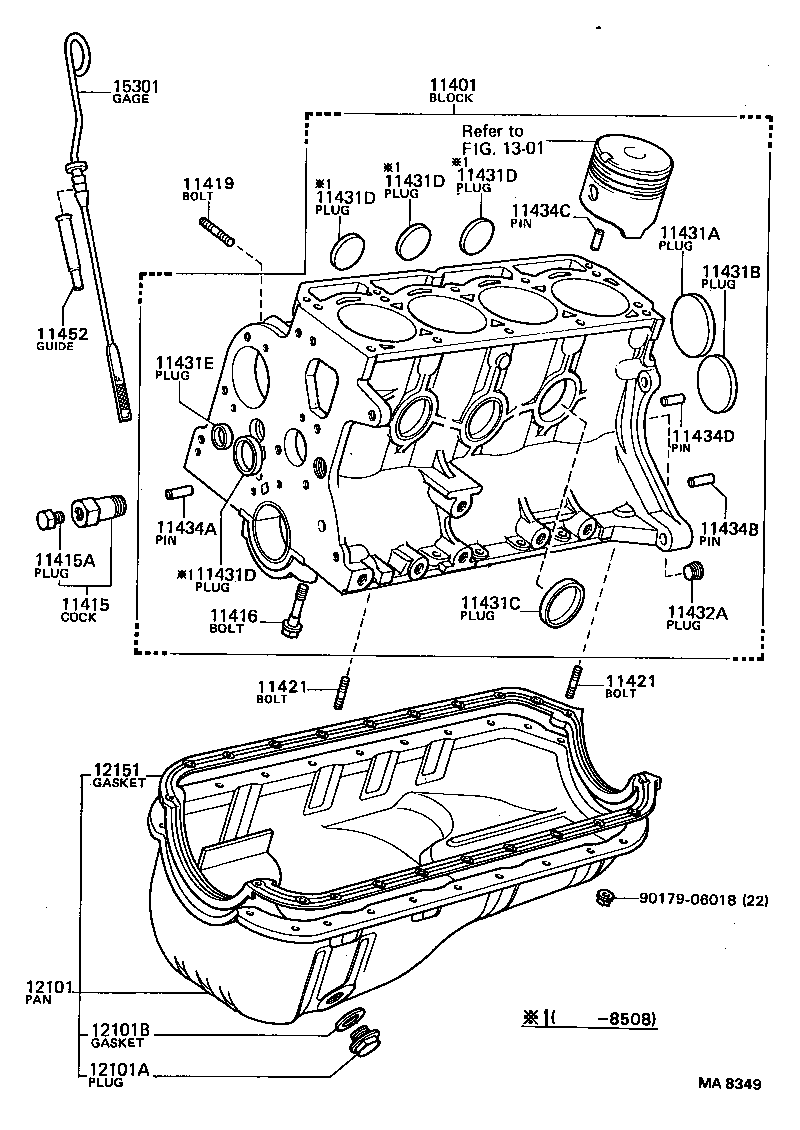 11401-29237 BLOCK SUB-ASSY, CYLINDER product image