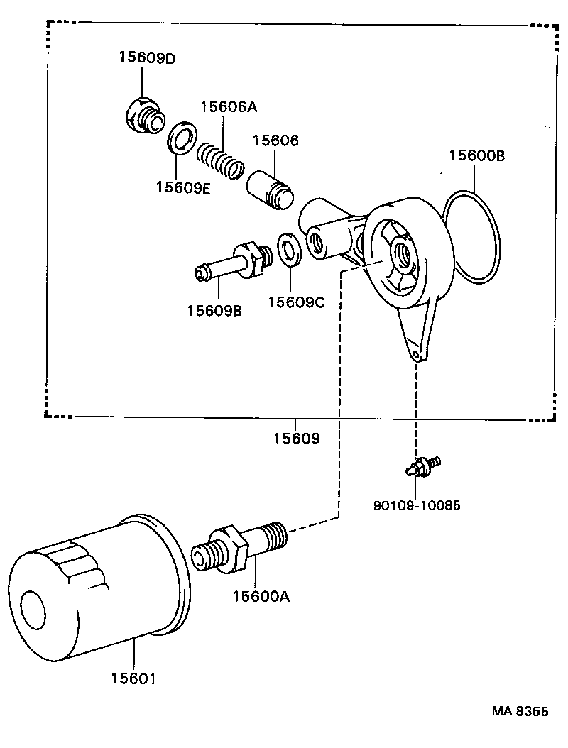 15670-88360 BRACKET SUB-ASSY, OIL FILTER product image