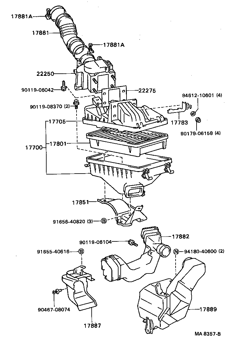 17700-63100 CLEANER ASSY, AIR product image