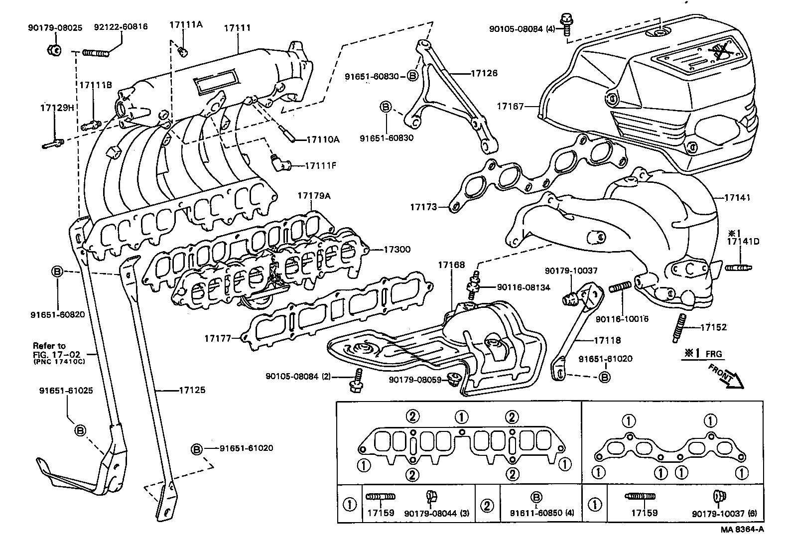 17118-88361 STAY, MANIFOLD product image