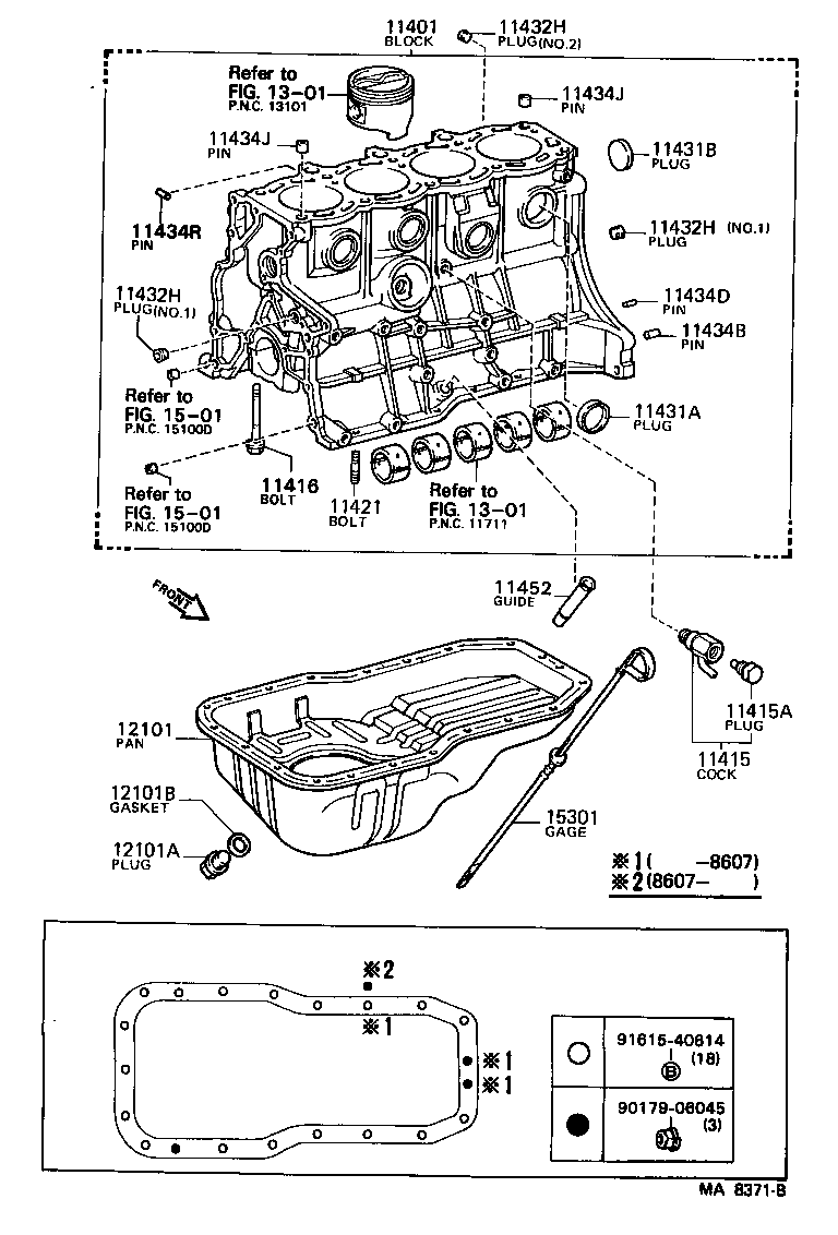 Toyota 90344-52003 PLUG, W/HEAD TAPER SCREW, NO.2