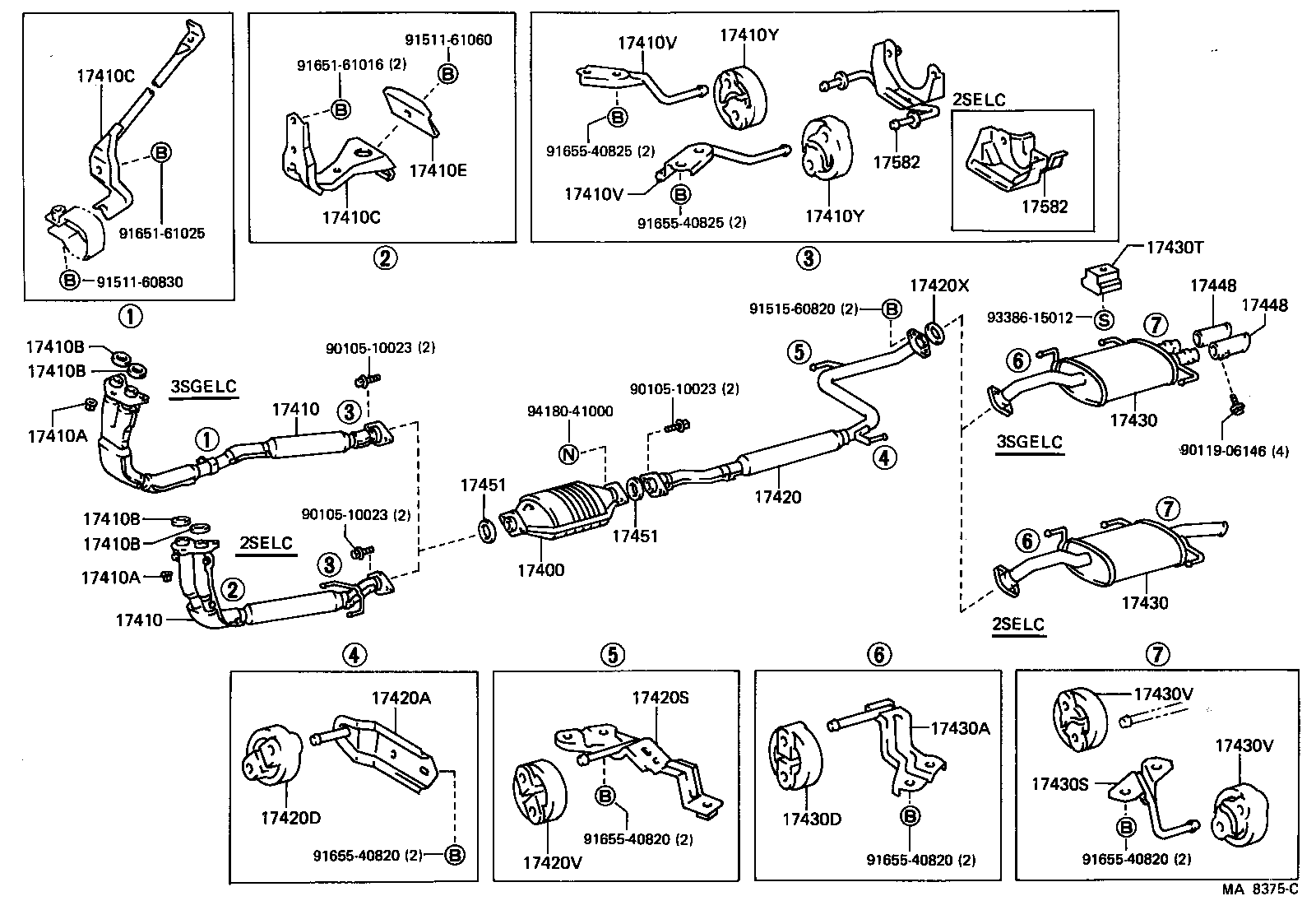 17565-63020 BOLT OR RING, EXHAUST TAIL PIPE (FOR FRONT) product image