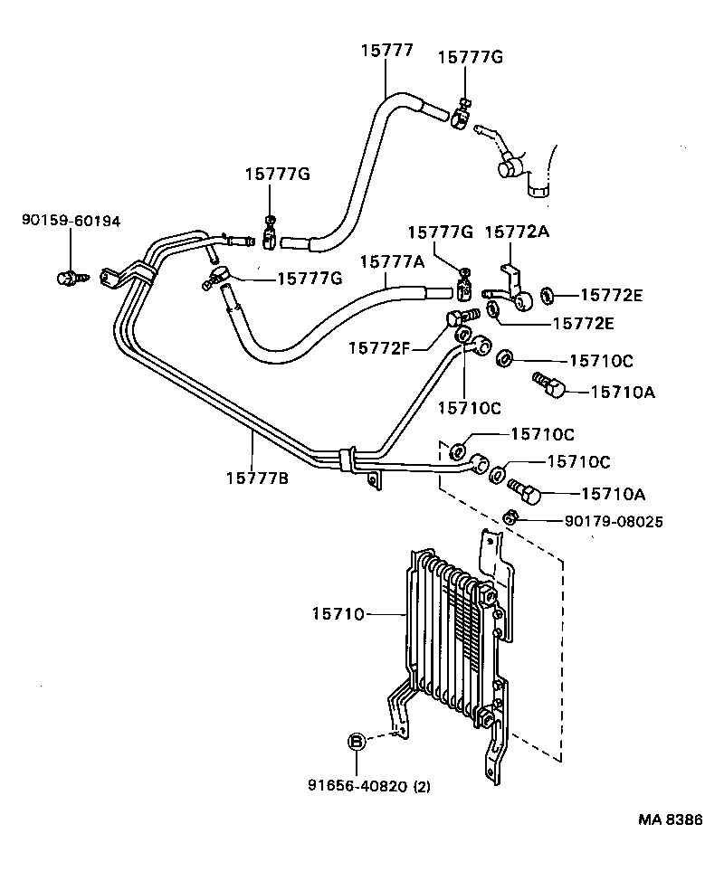 15707-88360 PIPE, OIL COOLER product image