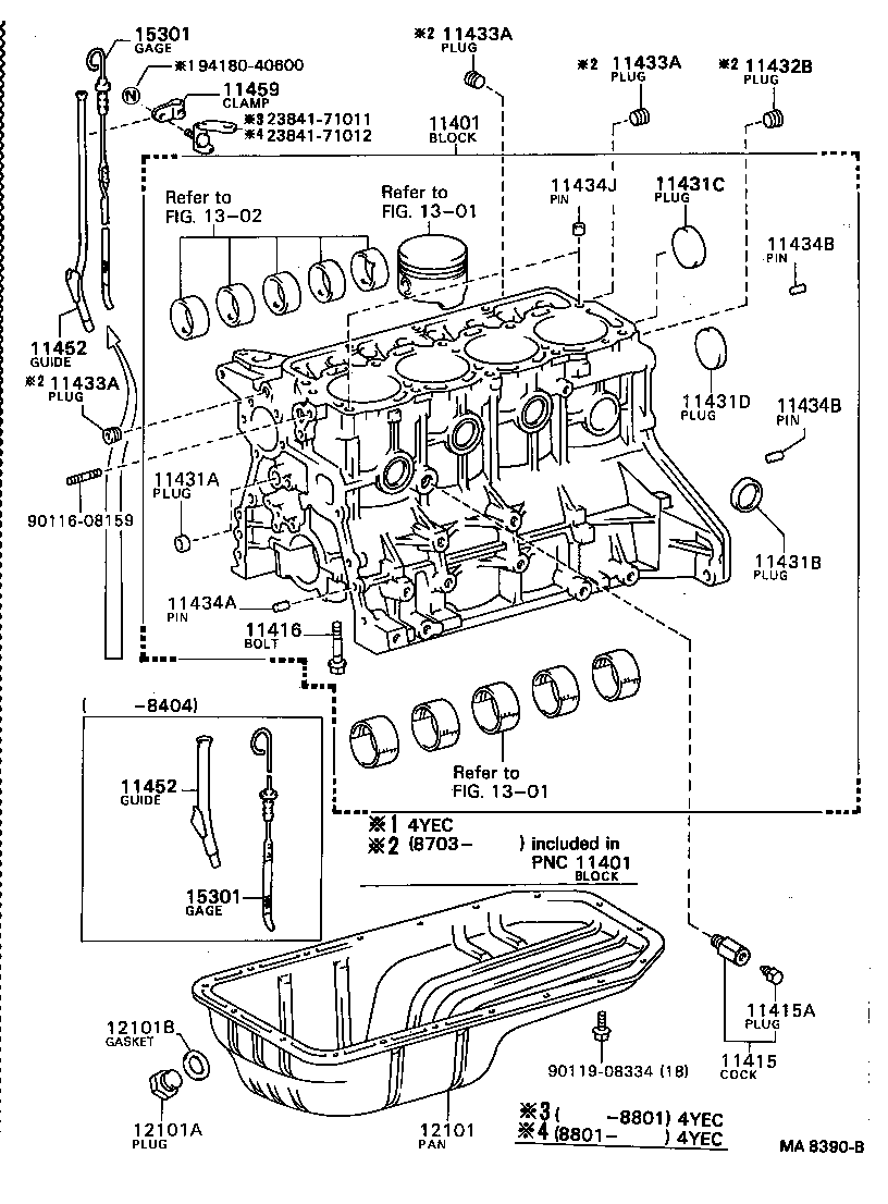 11401-69145 BLOCK SUB-ASSY, CYLINDER product image