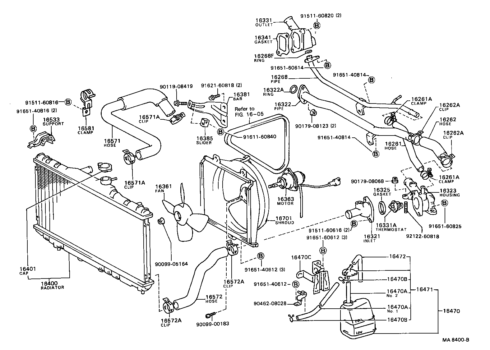 16400-74080 RADIATOR ASSY product image