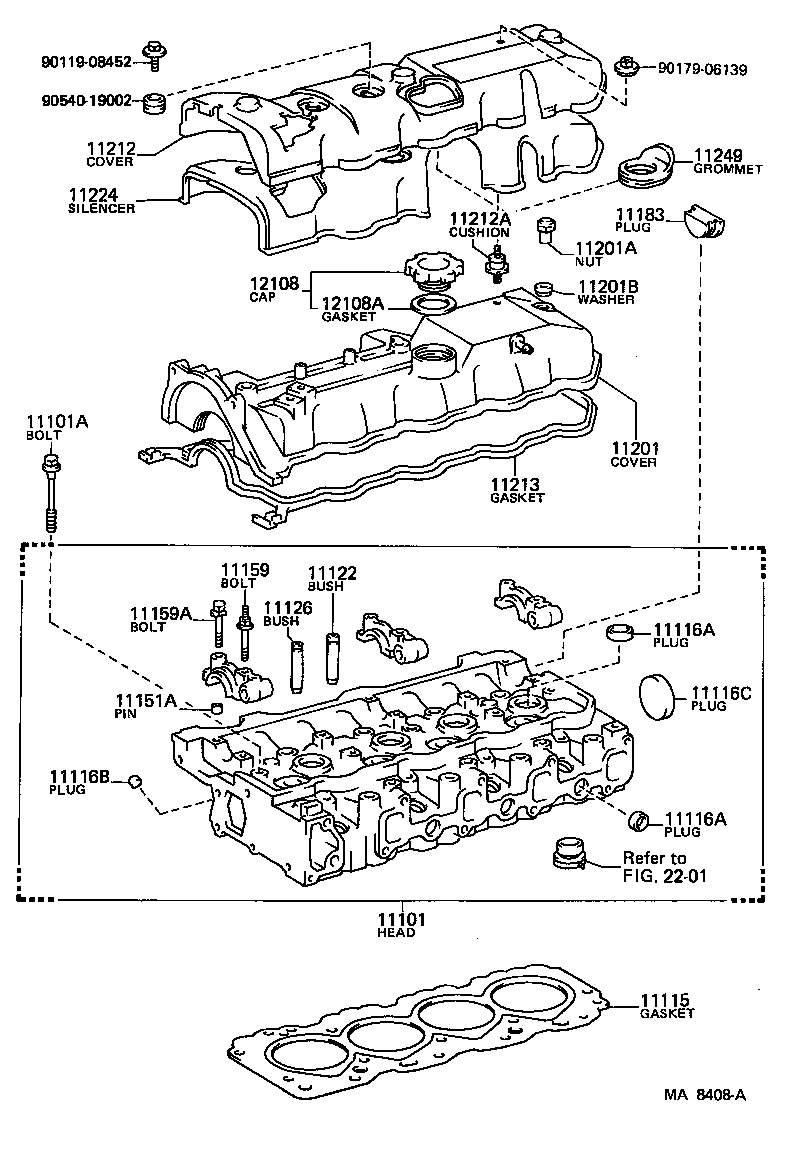 11181-73041 PLATE, CYLINDER HEAD, REAR product image
