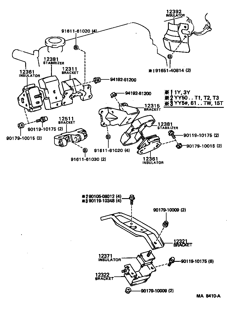 12321-54060 BRACKET, ENGINE MOUNTING, REAR, NO.1 product image