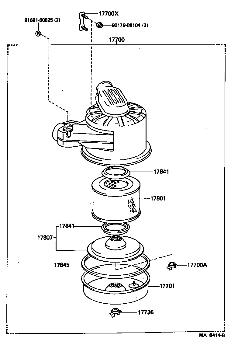 17700-71100 CLEANER ASSY, AIR product image